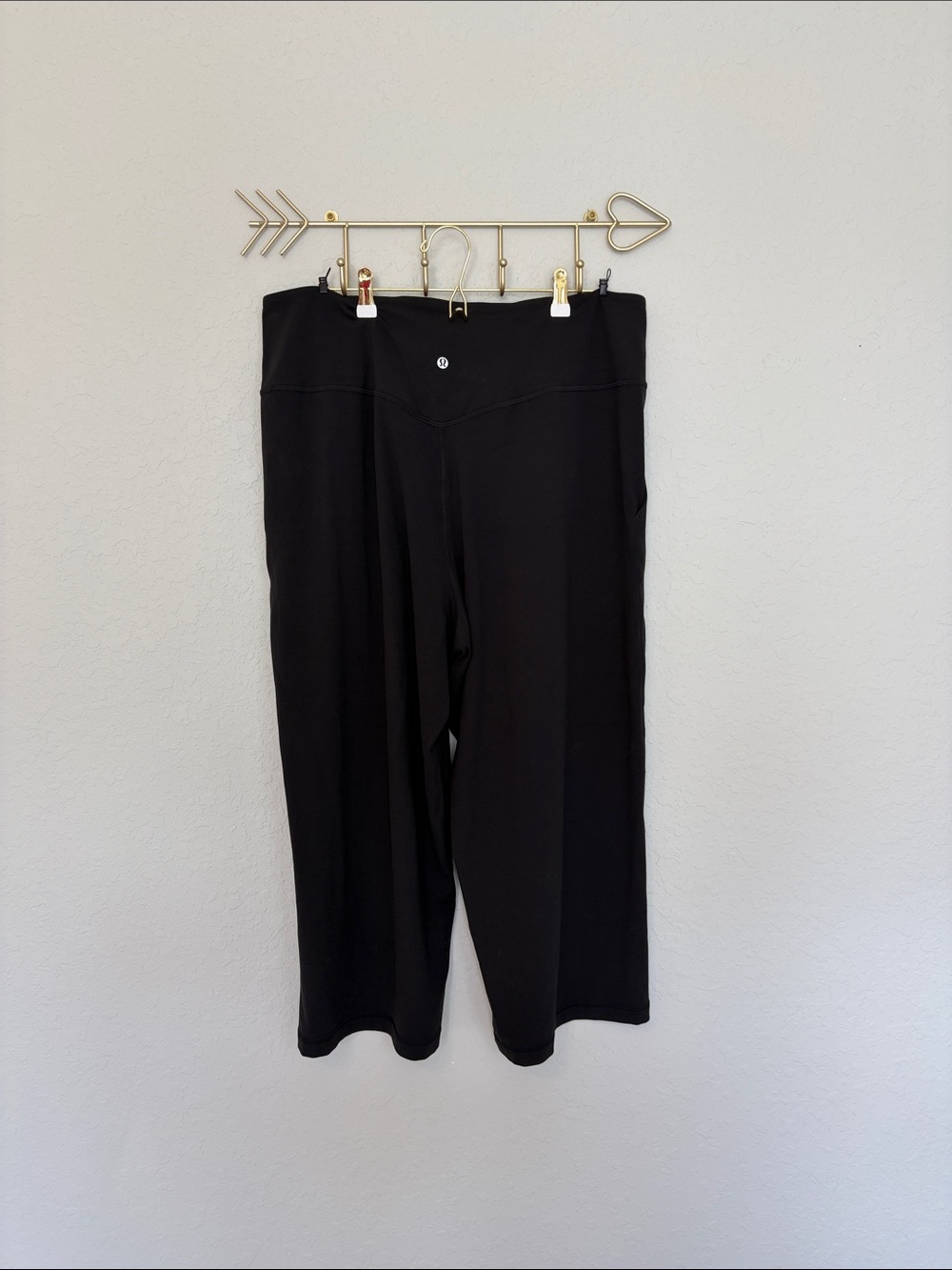 Lululemon Align Wide Leg Crop Pants 23” Super High Rise Black Size 18 NWOT